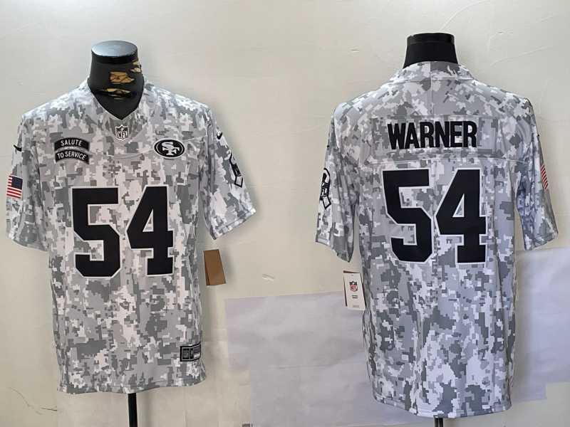 Men%27s San Francisco 49ers #54 Fred Warner Arctic Camo 2024 FUSE Salute to Service Limited Stitched Jersey Dzhi->san francisco 49ers->NFL Jersey